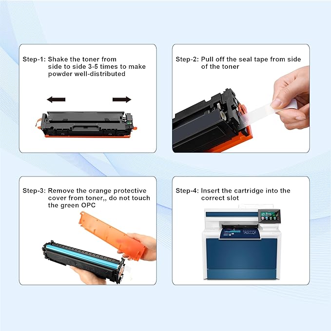 OFFICE-COLOR 210X High-Yield Toner Cartridges 4 Pack Replacement for HP 210X 210A Works with HP Color MFP 4301fdw 4301fdn Pro 4201dw 4201dn Printer Ink (‎Black Cyan Yellow Magenta)