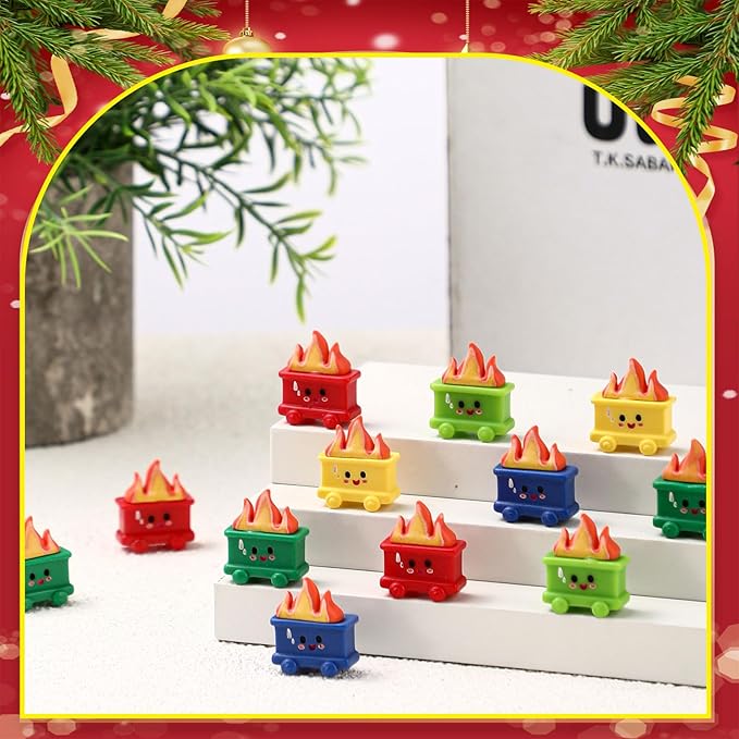 40 Set Resin Dumpster Trash Shape Gift Team Employee Appreciation Gift Emotional Desk Accessories for Staff Teacher Office Coworker Nurse Medical Volunteer Favor (Vivd Color)