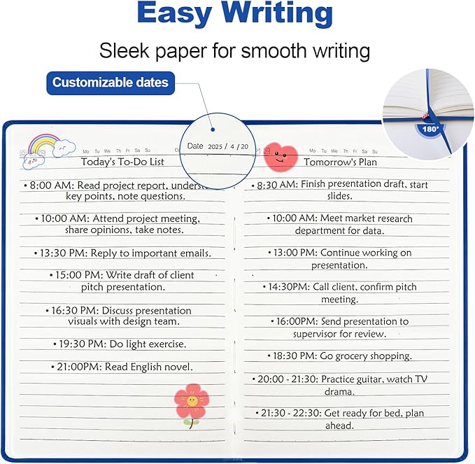 Lined Journal Notebooks for Writing, 100 GSM Thick Paper, 1 Pack Hardcover Notebooks, A5 College Ruled Notebook, Journaling Notebook for School/Travel/Office (Blue- 1 Pack)