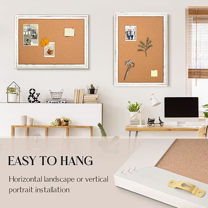 Large Cork Board, 48" x 36", Big Bulletin Board White Framed Corkboard for Wall, Decorative Pin Board Vision Board Memo Board for Office Home School