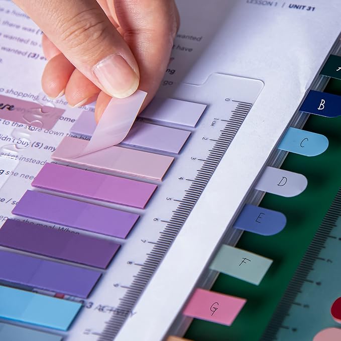 Golcellia Sticky Tabs Book Index Tabs, Page Tabs, Page Markers 1200 Pieces,60 Colors Annotation Tabs, Book Annotation Supplies