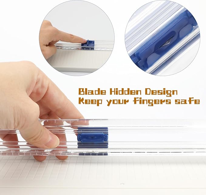 Mini Paper Cutter, Straight Small Paper Trimmer with Side Ruler for Scrapbooking Craft, Paper, Coupon, Label, Cardstock