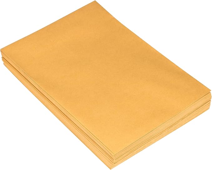 JAM PAPER 7 1/2 x 10 1/2 Open End Catalog Envelopes with Peel and Seal Closure - Brown Kraft Manila - 100/Pack