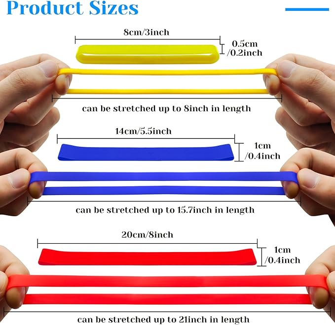 32Pcs Silicone Rubber Bands 3Sizes Elastic Rubber Wrapping Bands Thick Colorful Silicone Rubber Band for Books,Art,Exercise,Crab Traps,Cooking Boxes Wraps,Wallet Card,Office Supplies(Random Color)