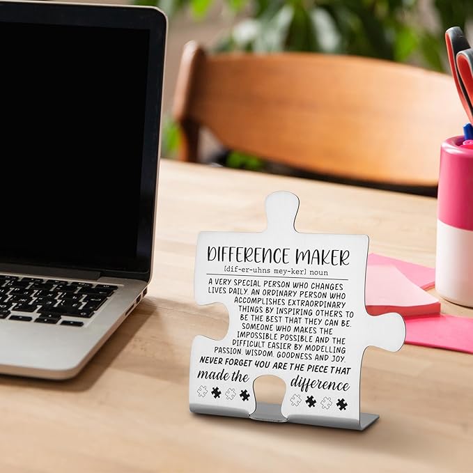 Thank You Appreciation Gifts for Coworkers, Boss, Women, Men, Nurse, Mentor Teacher. Going Away Gift Retirement Gift for Employee, Inspirational Motivational Quote Decorative Signs Plaques WDD8