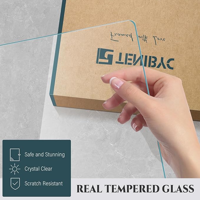 16x20 Frame 4 Pack - White, HD Tempered Glass, Wood Poster Frame, Display 16 x 20 Photos, Posters, and Puzzles, Gallery Wall Hanging