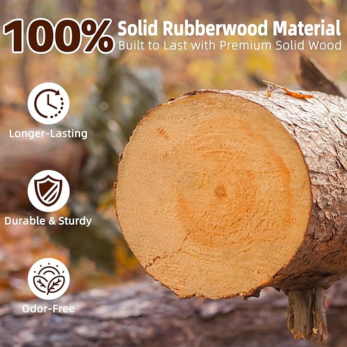 Uniclinens Coat Rack Freestanding Solid Wood Coat Tree Standing with 7 Hooks, Coat Rack Stand Creative Tree Branch-look (Walnut)