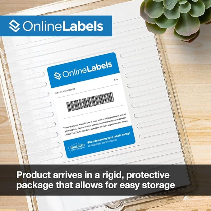 4 x 3.33 Rectangle Shipping Labels - Permanent, White Matte - Wine, Pallet Labels - 6-Up - Pack of 60,000 Labels, 10,000 Sheets - Inkjet/Laser Printers - Online Labels