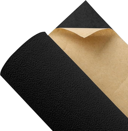 Self Adhesive Grain Velvet Flocking 14.1" x 117" Black Self Adhesive Felt Fabric, Peel and Stick Velvet Wallpaper Soft Velvet Drawer Liner Velvet Lining for Jewelry Drawer Box Dresser Cabinets Shelve