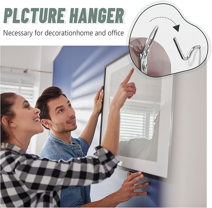30pcs Super Hook Picture Hangers and Office Pack, Drywall Hooks for Hanging Pictures, Wall Hooks, Picture Hangers, Picture Hanging Kit，Hang Art, Clock, Shelves, Mirrors