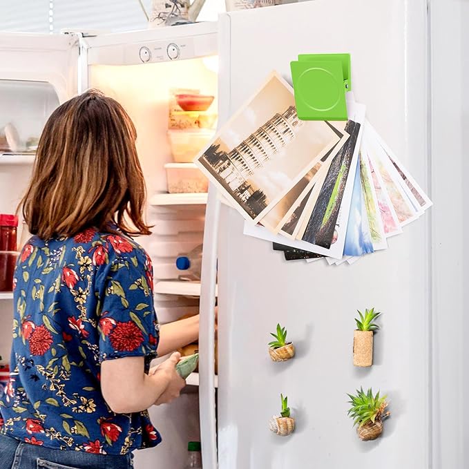 FINDMAG Extra Strong Magnetic Clips, Heavy Duty, Super Large, 4 Pack, Green