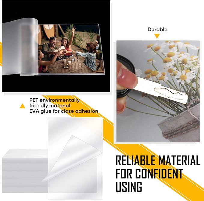 Sherr 100 Pcs 10 Mil Thermal Laminating Sheets 11 x 17 Inch Laminating Pouches 11-1/2 x 17-1/2 Inch Clear Lamination Sheets A3 Size Menu Size Hot Glossy Laminator Sleeves for Sealing