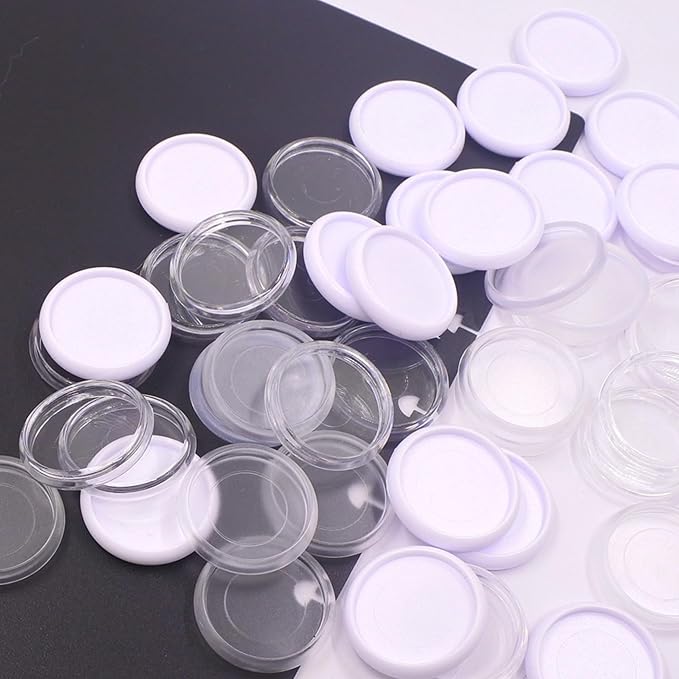 100pcs Discbound Notebook Discs DIY Planner Accessoriesfits for Tul,Levenger,Arc,Happy Planner,Talia(Super Clear White Clear Mixed,1.26 inch/32mm)