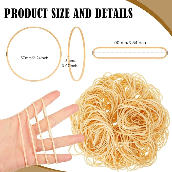 Marspark Rubber Bands Bulk Elastic Rubber Bands 5 lb File Folder Strong Elastic for Office Home Supply Crafts(Size 19)