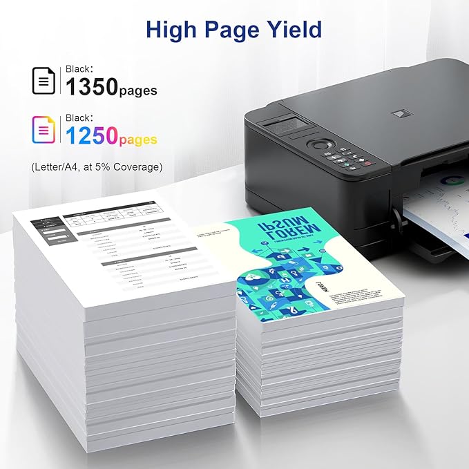 INKCLOUD 206A Toner Cartridges 4 Pack with Chip Compatible Replacement for HP 206A 206X W2110A W2110X Work with Color Pro MFP M283fdw M283cdw Pro M255dw M283 M255 Printer Ink High Yield Toner