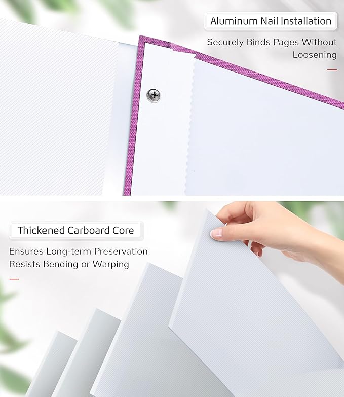 Photo Album Self Adhesive Scrapbook Album for 3x5 4x6 5x7 8x10 Pictures, 60 Pages Linen Cover with Display Window DIY Photo Book,Ideal Gifts for Family Travel Wedding Baby