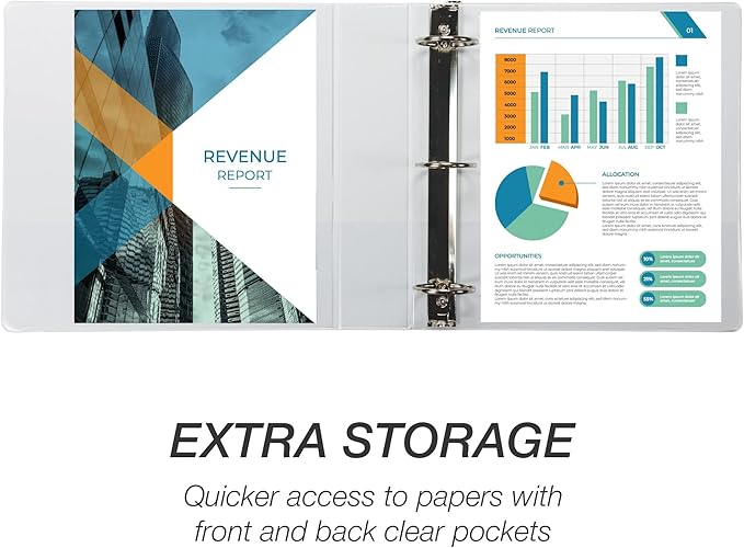 Samsill Economy 2 Inch 3 Ring Binder Bulk Pallet, Made in The USA, Round Ring Binder, Customizable Clear View Cover, White, Pallet of 432 Binders in 36 Cartons