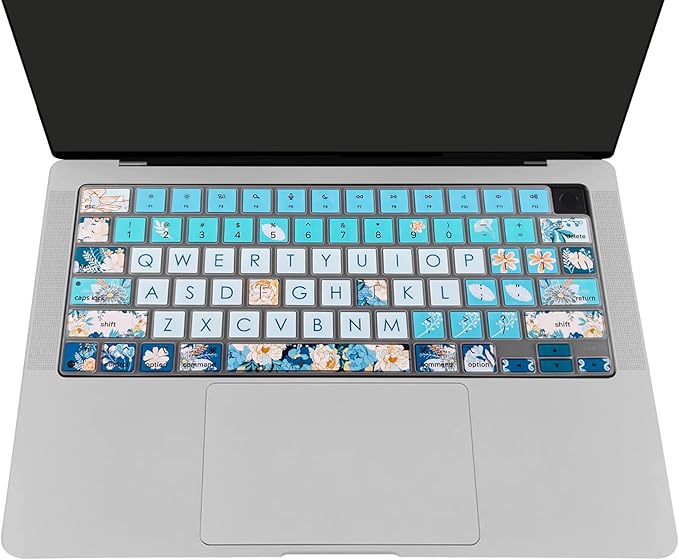 Keyboard Cover Skin for 2021-2024 MacBook Pro 14/16 (A2442 A2485 A3112 A3401 A3403 A2992 A2779 A2780 A2991 A2918 M1/M2/M3 M4) & MacBook Air 13.6''/15'' (A2681 A3113 A2941 A3114), Peony