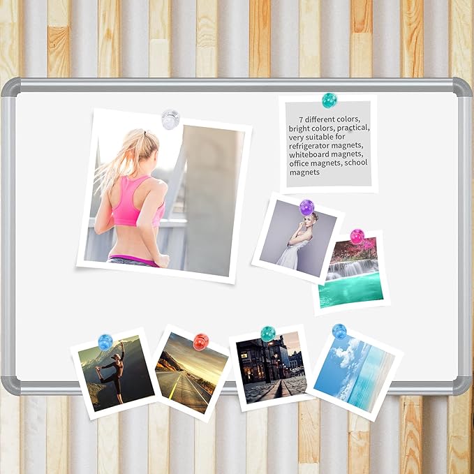 60Pcs Push Pin Magnets, Small Strong Refrigerator Magnets for Whiteboard, Funny Cute Decorative Fridge Magnet, for Locker School Classroom Calendar Kitchen Office Dry Erase Board Map Magnetic Push Pin