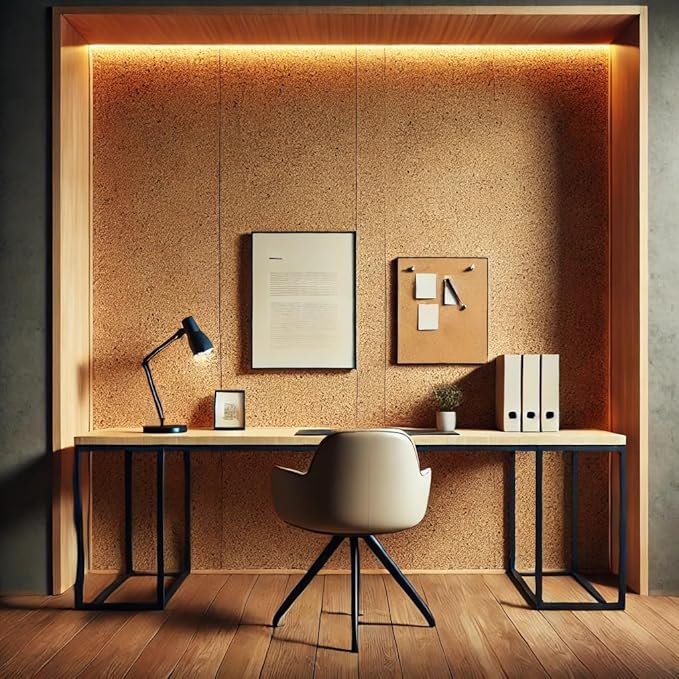 Manton Cork Premium Cork Roll - 4' x 24' x 1/2", 100% Natural Facing Grade Material for Bulletin Boards, Decorative Photo and Message Push Pin Displays - Perfect for Home, School, and Office