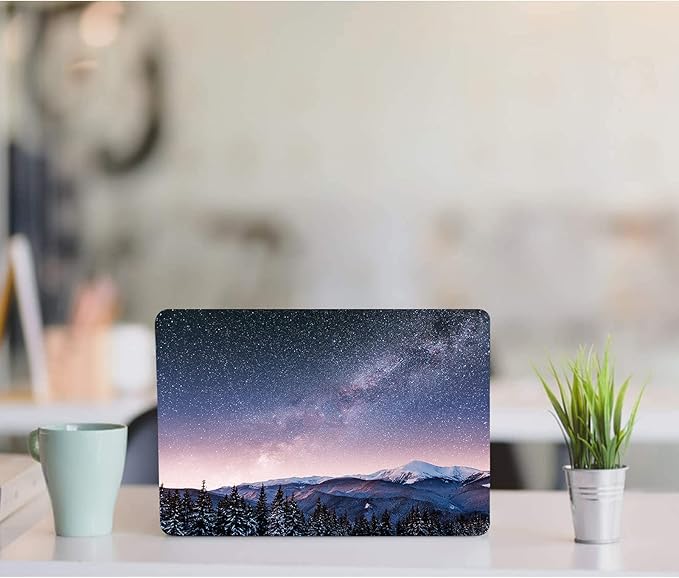 DTangLsm Compatible for M4 MacBook Air 13.6 inch Case 2025 2024-2022 Release M4 A3240 M3 A3113 M2 A2681, Slim Plastic Hard Shell Protective Case&Keyboard Cover for MacBook Air M4 13 inch, Night View