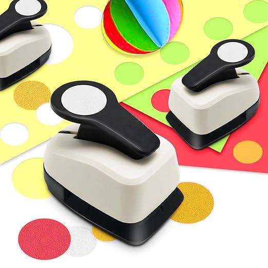 Circle Hole Punch, Circle Punches for Paper Crafts, Circles Puncher, Circles Hole Puncher Set, 5/8 CirclePunch, 1 Inch Craft Punches, 1.5 Inch Large CircleHole Punch, CirclePaper Punch Set