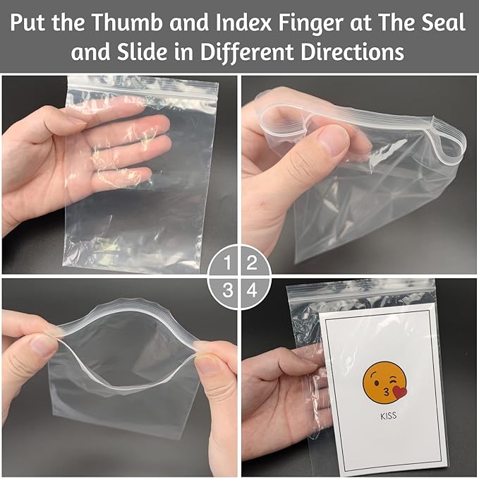 160Pcs 5x7 Inch Clear Zip Bags, Small Plastic Baggies for Jewelry, Food, Crafts, Packaging, DIY, Storage