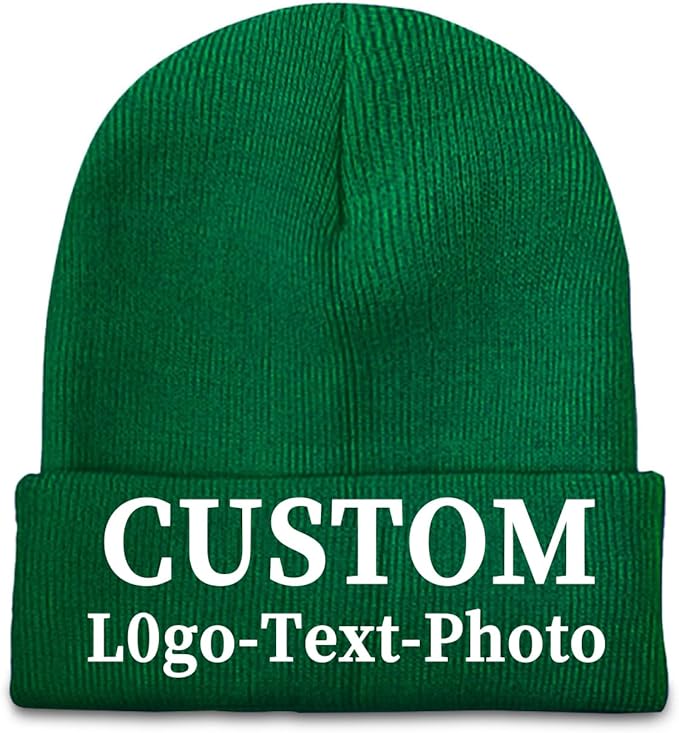 Custom Beanie for Men Women Bulk Custom Winter Hat Beanies with Logo Text Image Personalized Knit Hats Gifts for Business