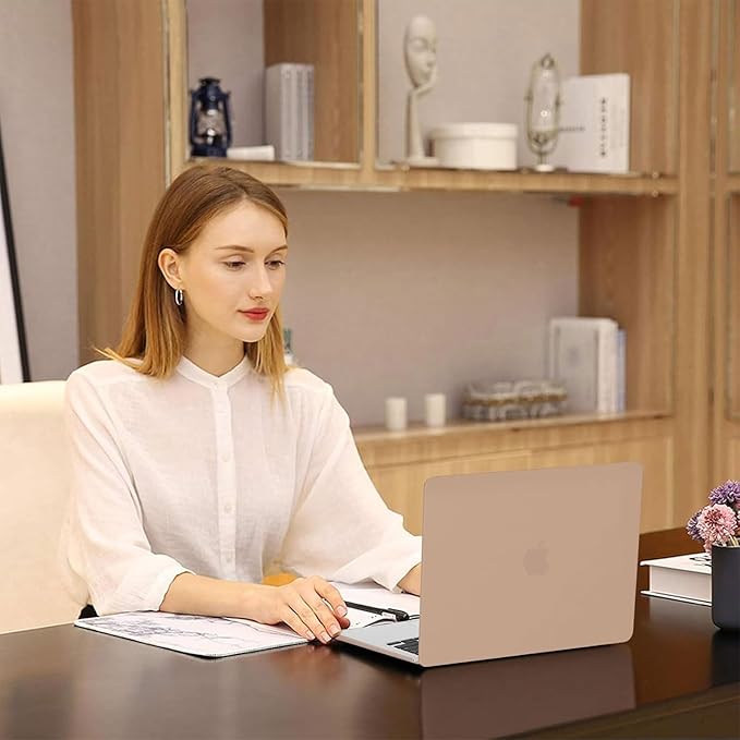 MOSISO Compatible with MacBook Air 13 inch Case 2025 2024 2023 2022 M4 A3240 M3 A3113 M2 A2681, Plastic Hard Shell&Keyboard Cover&Screen Film&Type C for MacBook Air 13.6 inch Case, Bronze Brown