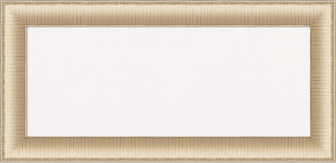 Amanti Art White Cork Board for Wall, 17x35 Vision Board with Gold Frame, Medium Corkboard Office Decor for Home Organization, Casual Corkboard Pinboard to Display Items for Home Organization in