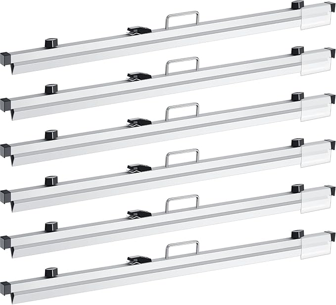 Estune 6 Pcs Blueprint Hanging Clamps Binding Strips Storage for Construction Paper Poster Plans Drawings Arts(36 Inches)