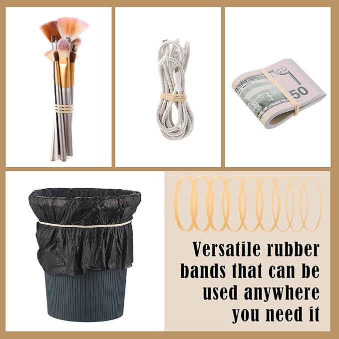 Marspark Rubber Bands Bulk Elastic Rubber Bands 5 lb File Folder Strong Elastic for Office Home Supply Crafts(Size 64、size 33、size 19)