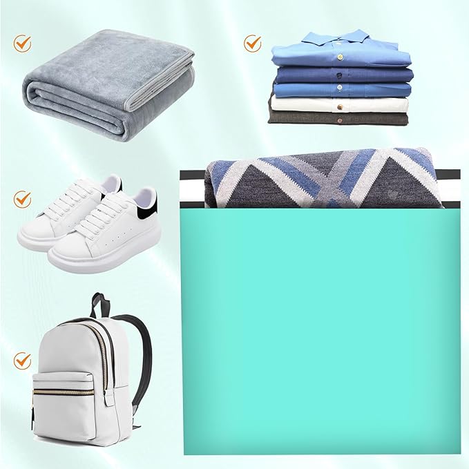 Large Poly Mailers 24x24 Inch 50 Pcs, Extra Large Shipping Bags for Clothing with Self-Sealing Tear-Resistant, Waterproof Poly Bags, Mailing Envelopes for Small Business (Teal)