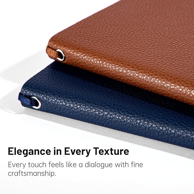 CAGIE Lined Journal Notebook for Men & Women,176 Pages A5 Medium Size Softcover Leather Journals for Writing,Travel,Business,Work & School, 100 GSM Thick Paper (5.7'' x 8.3'') (Brown)