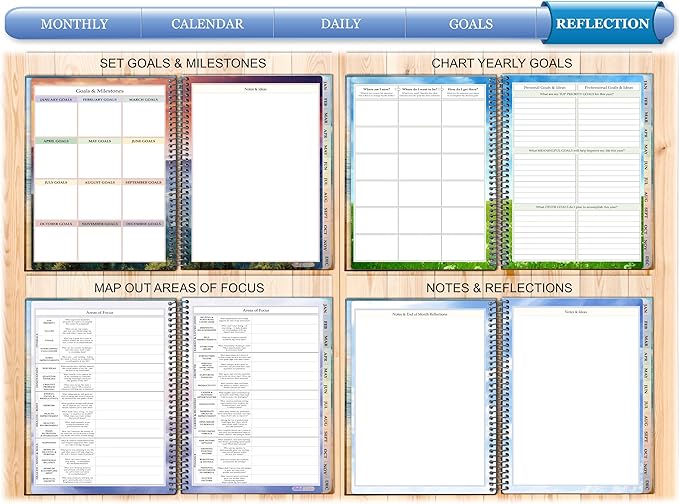 Tools4Wisdom 2026 Planner 2026 Calendar - 15 Months Starting Oct '25-8.5x11 Inch Hardcover - Daily Weekly Monthly - O5D6 - Purple Orchid