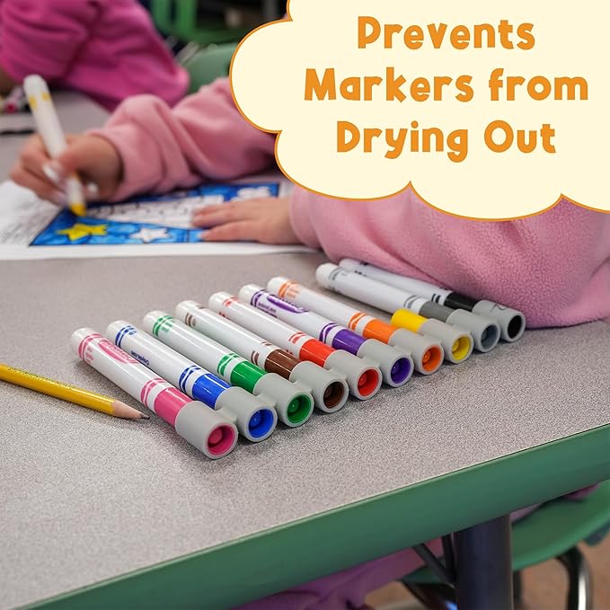 Darware Original Marker Gripper Silicone Marker Organizers (5-Pack); No More Lost Lids, Gray