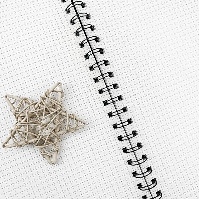 Graph Paper Notebook Spiral Notebook 8.5" x 11"-4 Pack Grid Paper Notebook Graph notebook Engineering notebook 120 Pages 100 GSM Thick Graphing Paper Notebook Hardcover Journal for School,