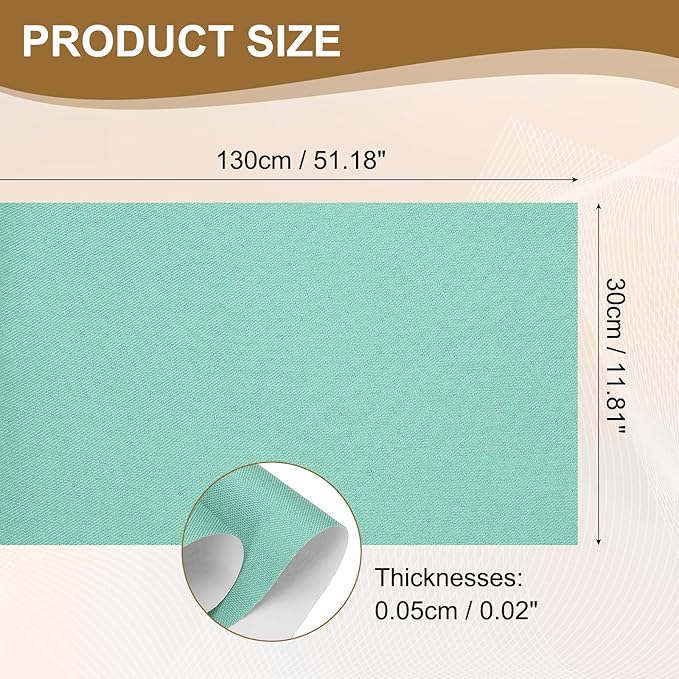 PATIKIL Book Binding Cloth, 51 x 11 Inches Book Cloth for Binding Repairing Fabric Surface Paper Backed Bookbinding Supplies, Lake Green