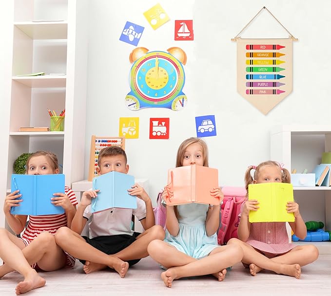 Color Educational Gift-Flag Sign Present for Toddler,Baby,Newborn,Boys,Girls,Kids-Banner Wall Decor for Nursery,Bedroom,Playroom,Reading Room Front Door-Baby Present Shower-New Home Christmas Gift