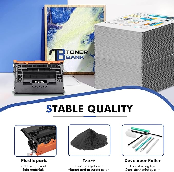 37A CF237A Black Toner Cartridge 2-Pack Compatible for HP 37A Black Toner Cartridge CF237A 37X CF237X for HP Laserjet Enterprise M607n M607dn M608n M608dn M607 M608 M609 M631 M632 M633 Series Printer