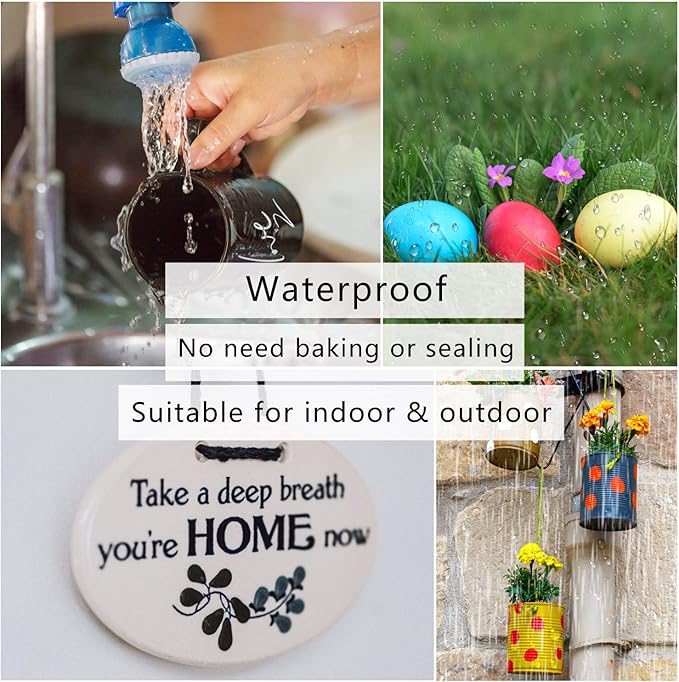 TFIVE Paint Markers Pens Set, 8 Color Oil-Based Permanent Paint Marker, Medium Tip, Quick Dry and Waterproof Pen for Rock Painting, Ceramic, Wood, Fabric, Plastic, Canvas, Glass, Mugs