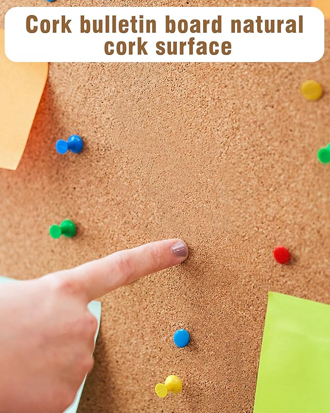 36"x24" Enclosed Bulletin Board, Lockable Weather-Resistant Aluminum Cork Noticeboard for School & Office, Silver Frame w/Cork