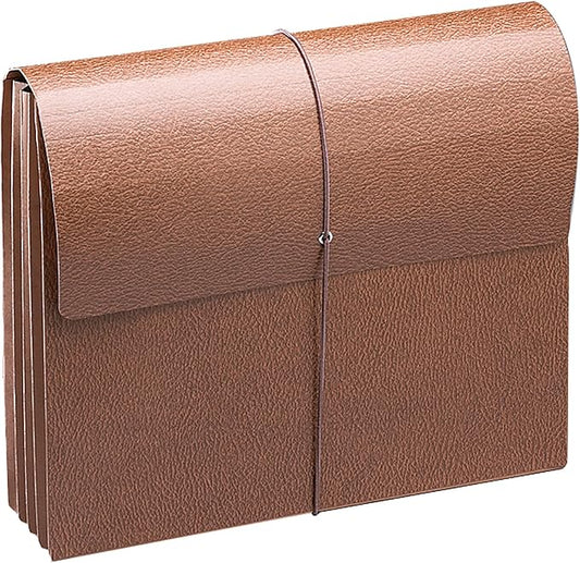 Smead Classic Expanding File Wallet with Flap and Cord Closure, 3-1/2" Expansion, Letter Size, Redrope, 10 per Box (71353)