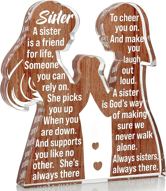 Cool Sister Birthday Gifts from Sisters for Women Adult Big Little Best Sister Ever - Unique Easter Basket Essentials Stuffer Valentines Christmas 2025 Mothers Day Gifts for Soul Friend Memorable Gift