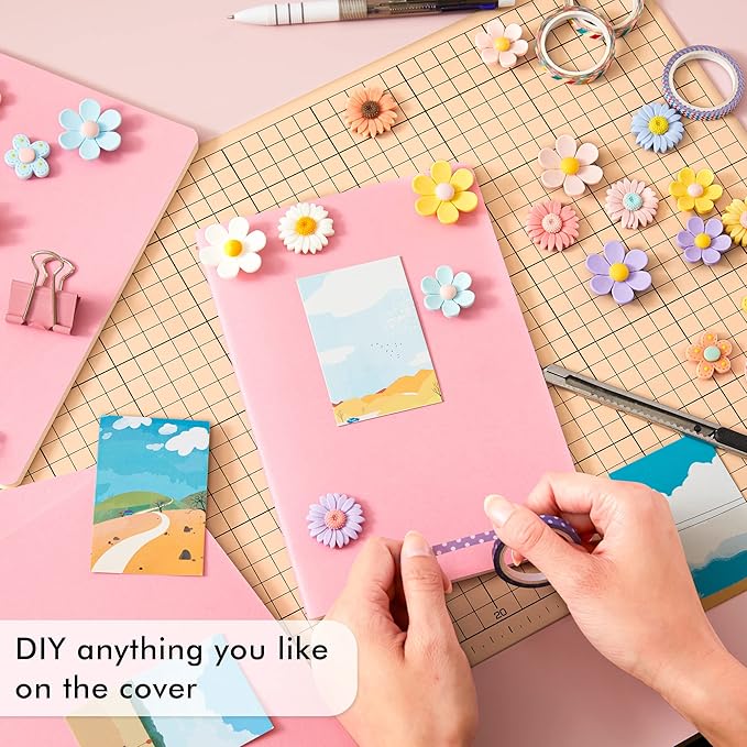 feela 16 Pack Soft Cover Journal Bulk, Lined Notebooks College Ruled for Work for Women Girl Writing, Blank Travel Journal Note Taking Notebook School Business Supplies, 8.2” x 5.5”, A5, Pink