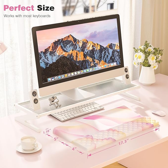 Ospelelf Keyboard Wrist Rest Comfortable Ergonomic Keyboard Stand Riser Holder Pad for Office Home