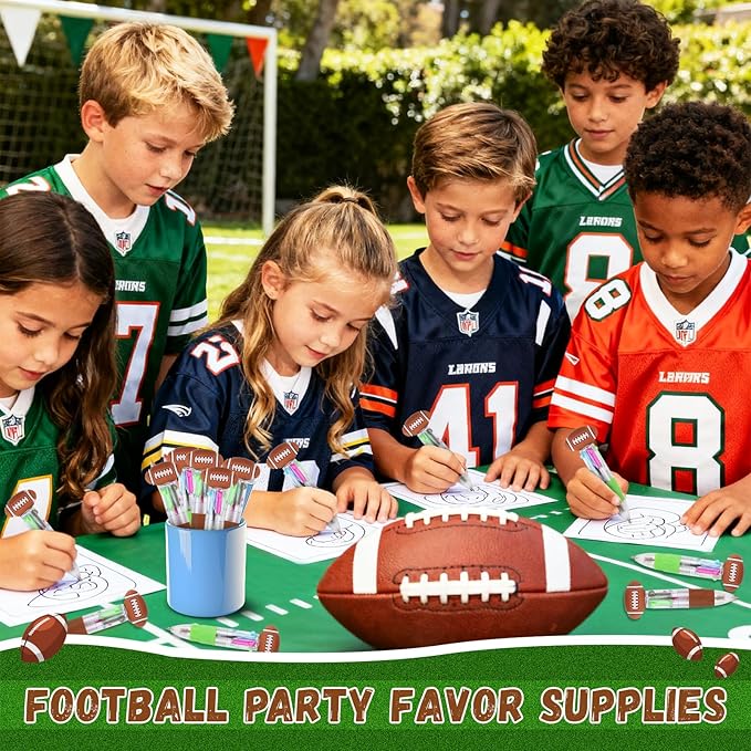 CZWZ 30Pcs Mini Multicolor Pens in One 4-in-1 Cute Pens Bulk for Kids, Ballpoint Pen for Birthdays and Children's Parties, Fun Gifts Assorted Ink Kawaii Pen(Football)