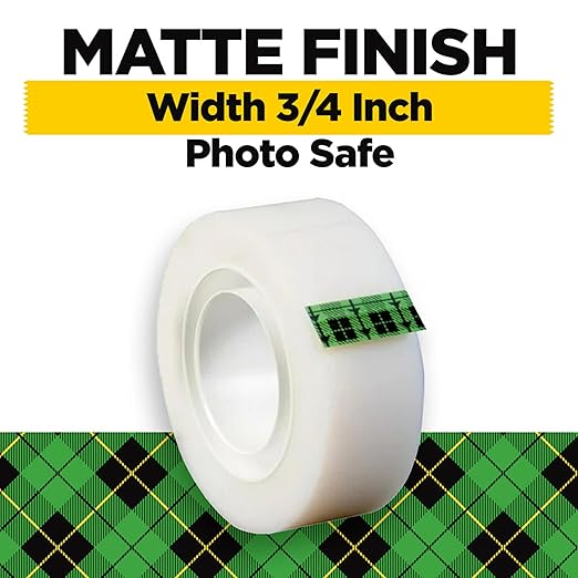 Scotch Magic Tape, Invisible, Repair Christmas Cards and Use as Holiday Gift Wrap Supplies for Christmas, 12 Tape Rolls