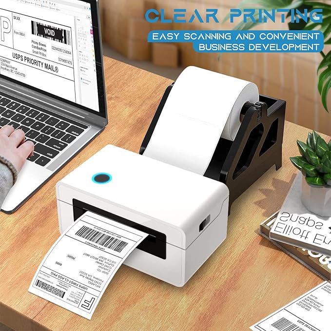 MFLABEL 4x6 Direct Labels, Perforated, Commercial Grade, for Thermal Printer, 250 Labels/1 Roll, 2 Rolls