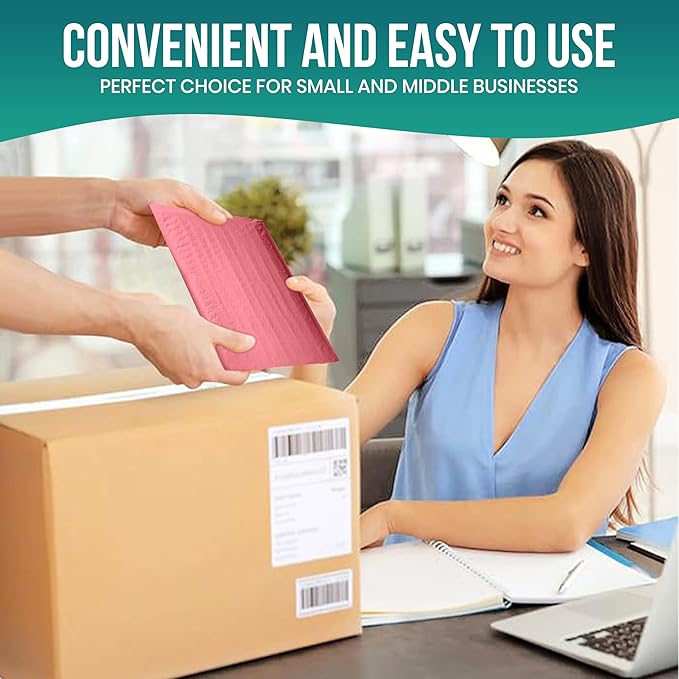 Levex - #2 8.5" x 12" [5 Pack] Pink Poly Bubble Mailers, Padded Envelope Mailers, Packing Envelope & Mailing Bags for Shipping